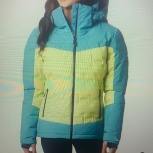 New Columbia women’s wildcard down jacket for ski/snowboarding/winter warmth